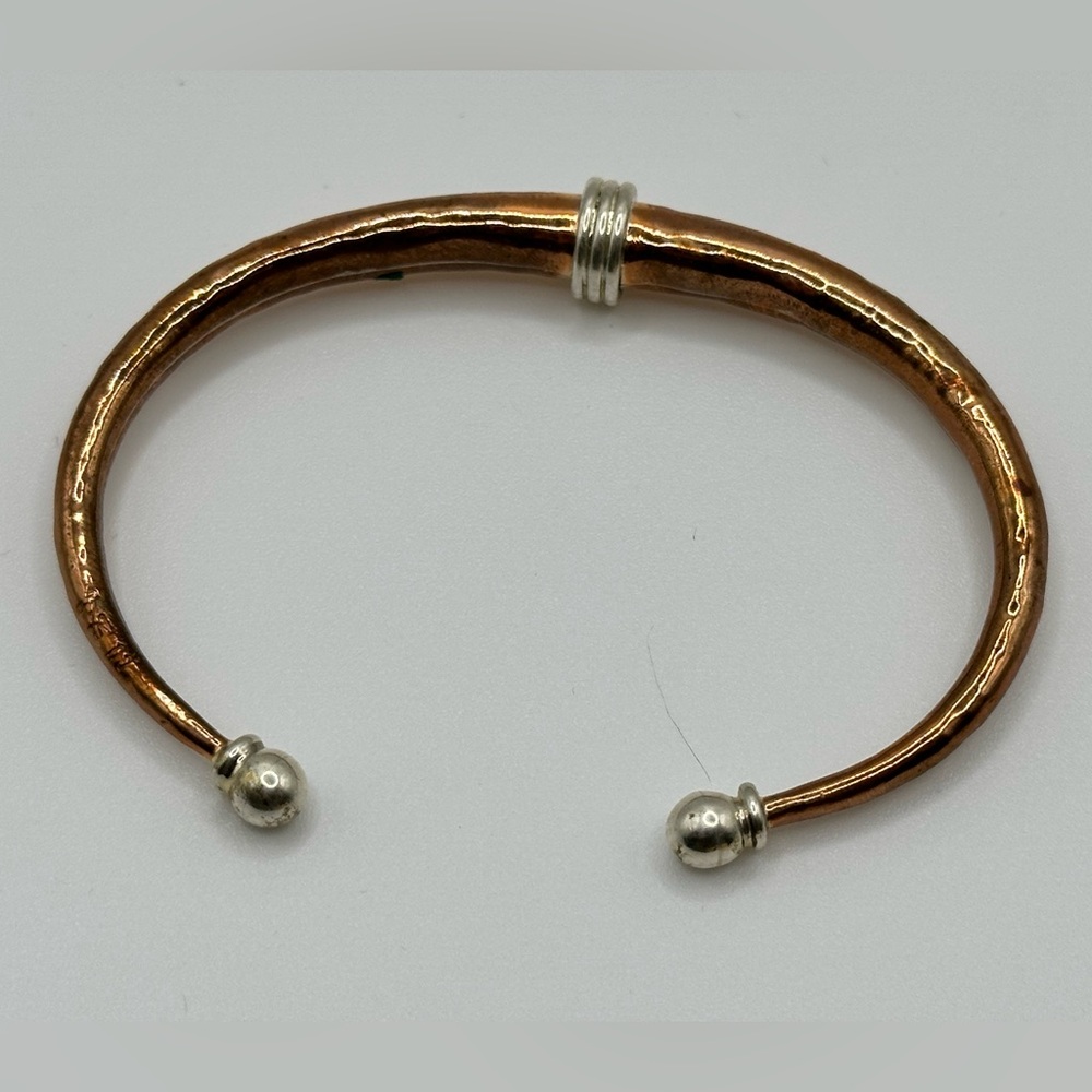 NWOT Elegant Copper and Silver Cuff Bracelet - Picture 3 of 4